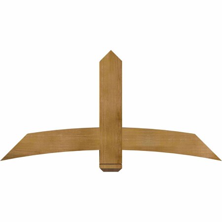 Ekena Millwork Bellingham Rough Sawn Timber Gable Bracket, Western Red Cedar, 60"W x 30"H x 6"D x 6"F, 12/12 Pitch GBW060X30X0606BEL00RWR